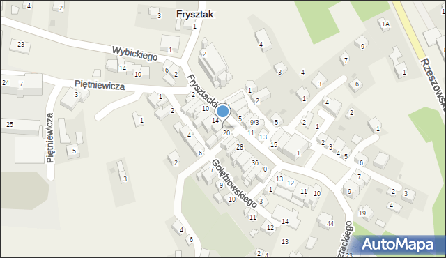 Frysztak, Frysztackiego Mikołaja, 18, mapa Frysztak