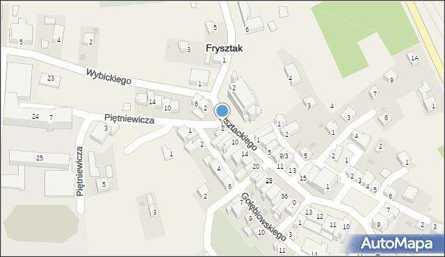 Frysztak, Frysztackiego Mikołaja, 2, mapa Frysztak