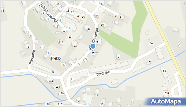 Frysztak, Frysztackiego Mikołaja, 25, mapa Frysztak