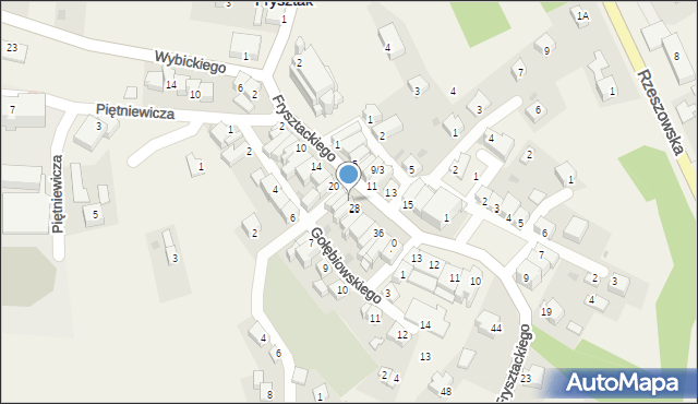 Frysztak, Frysztackiego Mikołaja, 26, mapa Frysztak