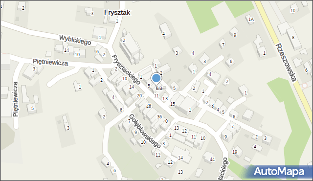 Frysztak, Frysztackiego Mikołaja, 9/2, mapa Frysztak