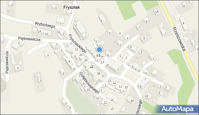 Frysztak, Frysztackiego Mikołaja, 9/5, mapa Frysztak