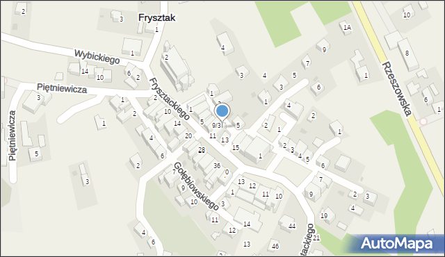 Frysztak, Frysztackiego Mikołaja, 9/6, mapa Frysztak