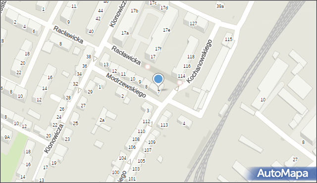 Gdańsk, Frycza-Modrzewskiego Andrzeja, 7, mapa Gdańska