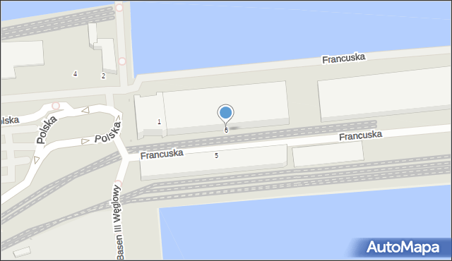 Gdynia, Francuska, 6, mapa Gdyni