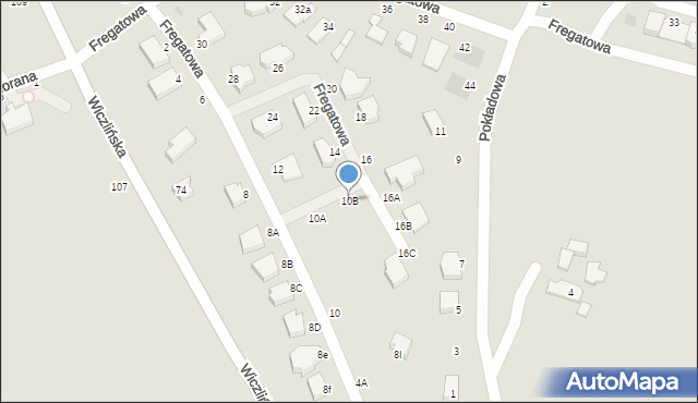 Gdynia, Fregatowa, 10B, mapa Gdyni