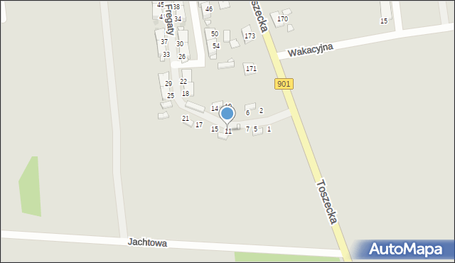 Gliwice, Fregaty, 11, mapa Gliwic