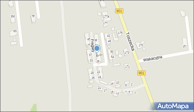 Gliwice, Fregaty, 30, mapa Gliwic