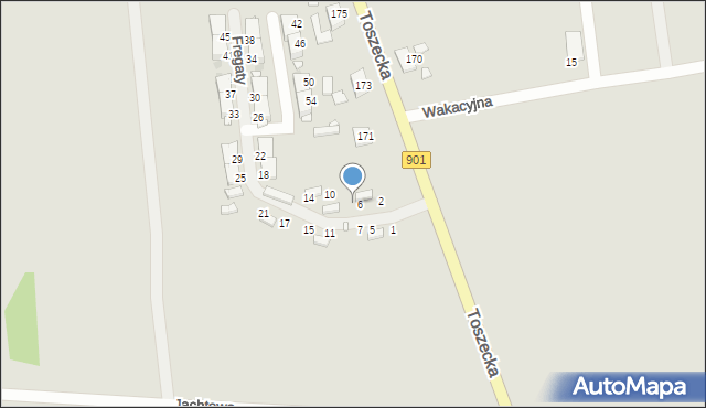 Gliwice, Fregaty, 8, mapa Gliwic