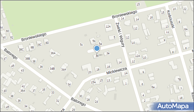 Góra Kalwaria, Franciszka Żwirki i Stanisława Wigury, 3b, mapa Góra Kalwaria