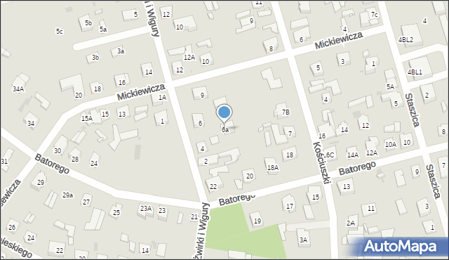 Góra Kalwaria, Franciszka Żwirki i Stanisława Wigury, 6a, mapa Góra Kalwaria