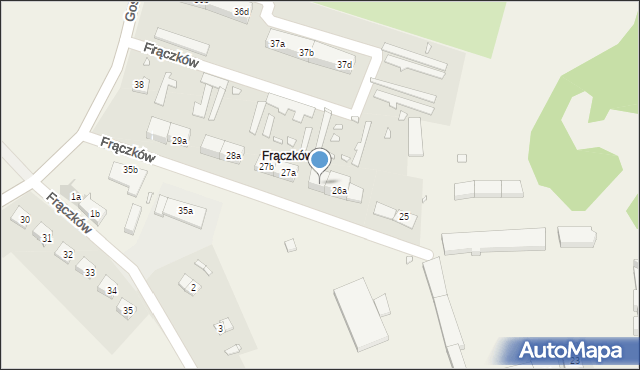 Goszowice, Frączków, 26b, mapa Goszowice