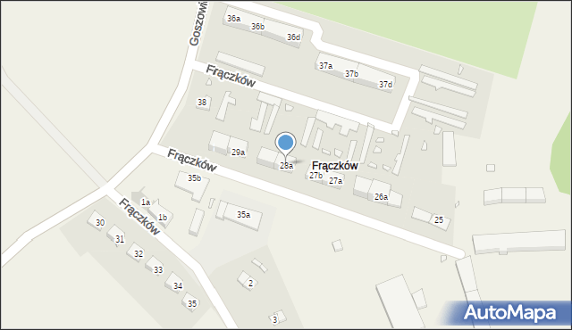 Goszowice, Frączków, 28a, mapa Goszowice