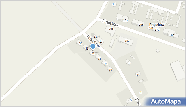 Goszowice, Frączków, 32, mapa Goszowice