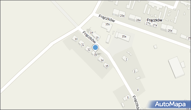 Goszowice, Frączków, 33, mapa Goszowice