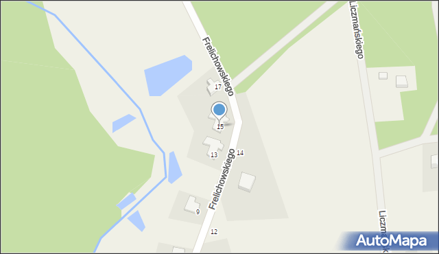 Graniczna Wieś, Frelichowskiego Stefana, ks., 15, mapa Graniczna Wieś