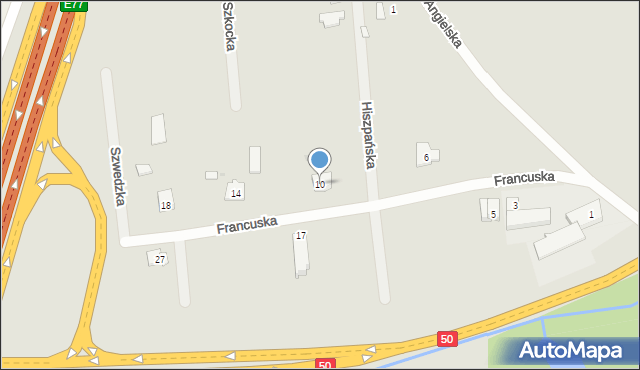 Grójec, Francuska, 10, mapa Grójec