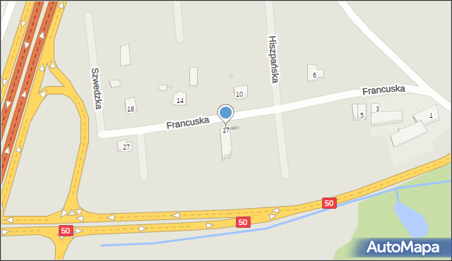 Grójec, Francuska, 17, mapa Grójec