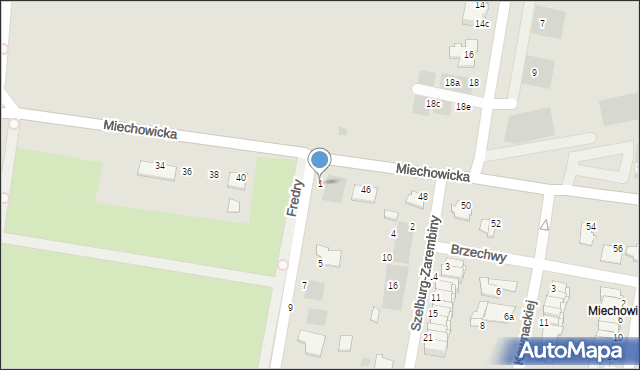 Inowrocław, Fredry Aleksandra, 1, mapa Inowrocławia