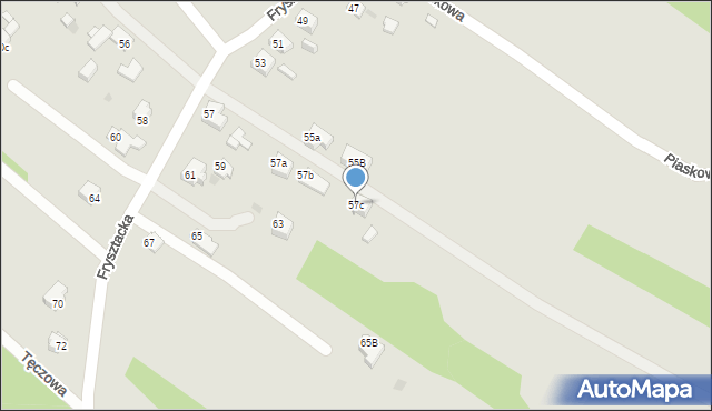 Jastrzębie-Zdrój, Frysztacka, 57c, mapa Jastrzębie-Zdrój