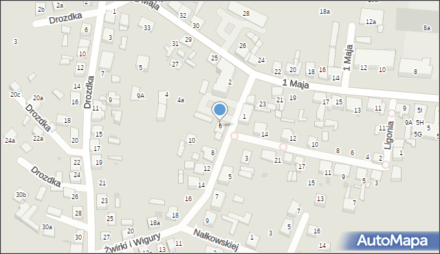 Kalety, Franciszka Żwirki i Stanisława Wigury, 6, mapa Kalety