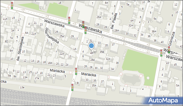 Katowice, Francuska, 4A, mapa Katowic