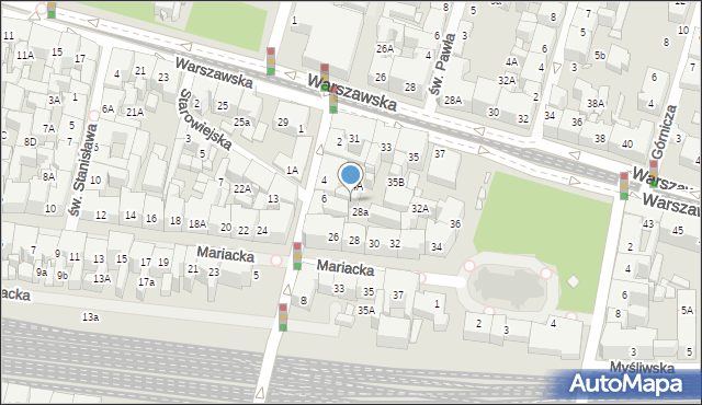 Katowice, Francuska, 4b, mapa Katowic