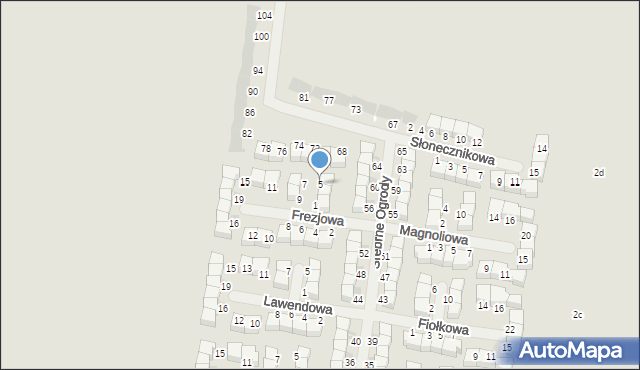 Konstantynów Łódzki, Frezjowa, 5, mapa Konstantynów Łódzki