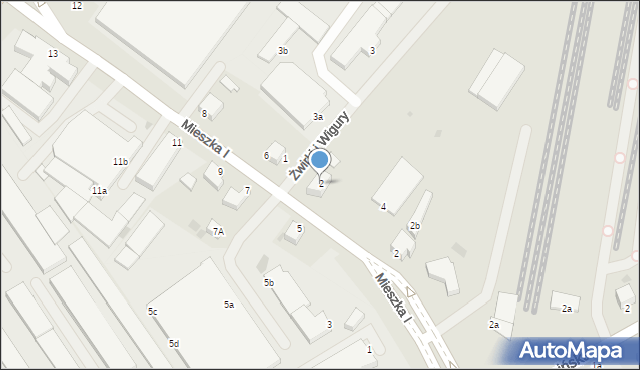 Koszalin, Franciszka Żwirki i Stanisława Wigury, 2, mapa Koszalina