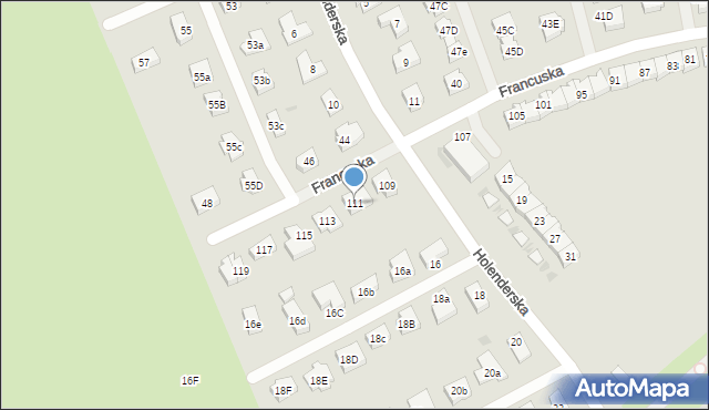 Koszalin, Francuska, 111, mapa Koszalina