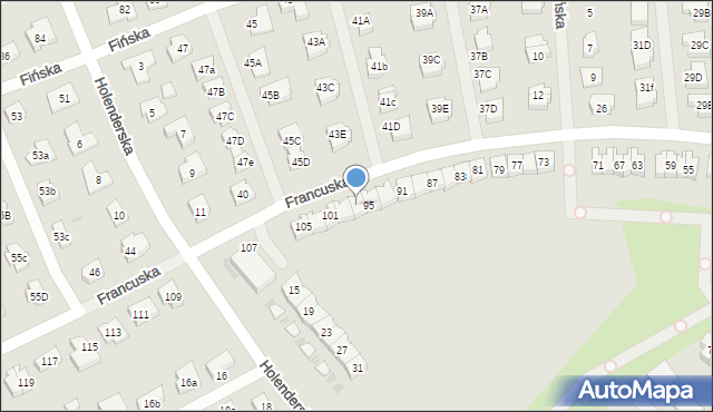 Koszalin, Francuska, 97, mapa Koszalina