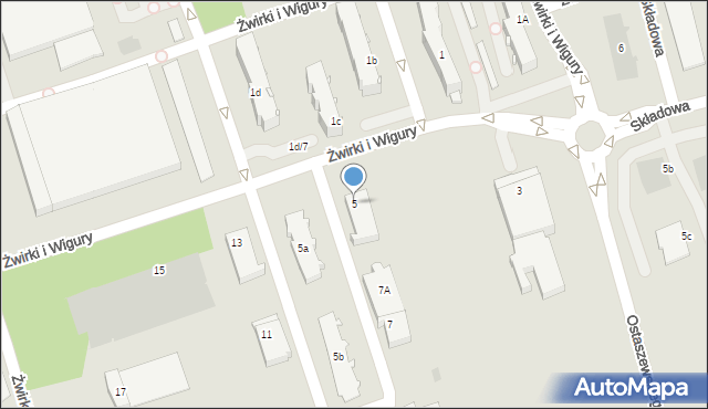 Krosno, Franciszka Żwirki i Stanisława Wigury, 5, mapa Krosna