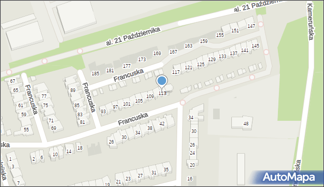 Leszno, Francuska, 113, mapa Leszno