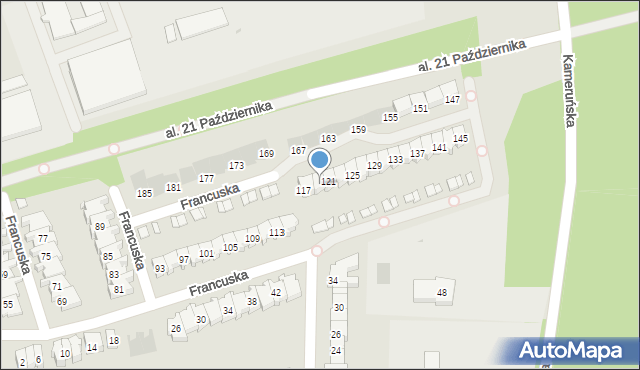 Leszno, Francuska, 119, mapa Leszno