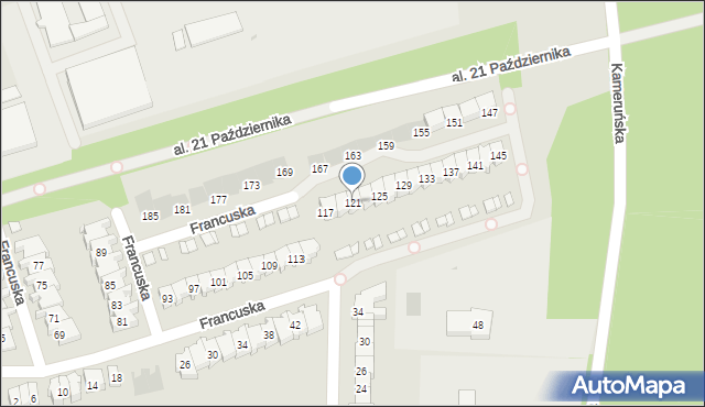 Leszno, Francuska, 121, mapa Leszno