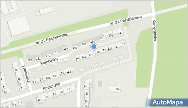 Leszno, Francuska, 127, mapa Leszno