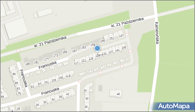 Leszno, Francuska, 129, mapa Leszno