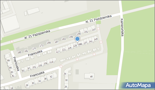 Leszno, Francuska, 131, mapa Leszno