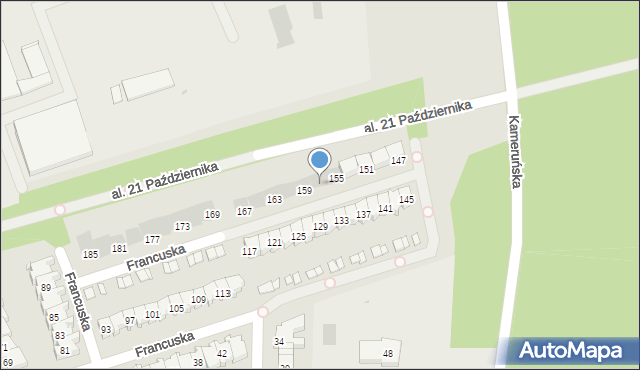 Leszno, Francuska, 157, mapa Leszno