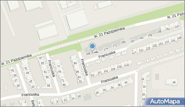 Leszno, Francuska, 183, mapa Leszno