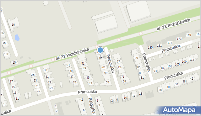 Leszno, Francuska, 65, mapa Leszno