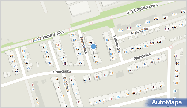 Leszno, Francuska, 73, mapa Leszno