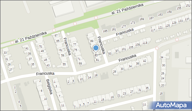 Leszno, Francuska, 83, mapa Leszno