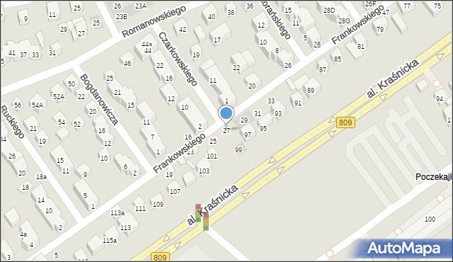 Lublin, Frankowskiego Leona, 27, mapa Lublina