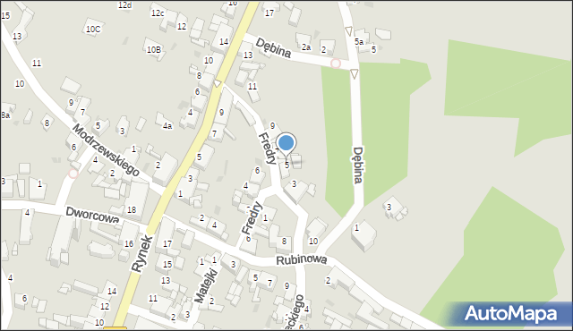 Miasteczko Śląskie, Fredry Aleksandra, 5, mapa Miasteczko Śląskie