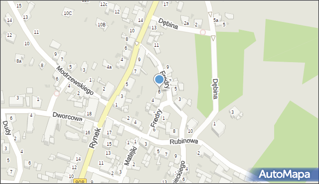 Miasteczko Śląskie, Fredry Aleksandra, 6, mapa Miasteczko Śląskie
