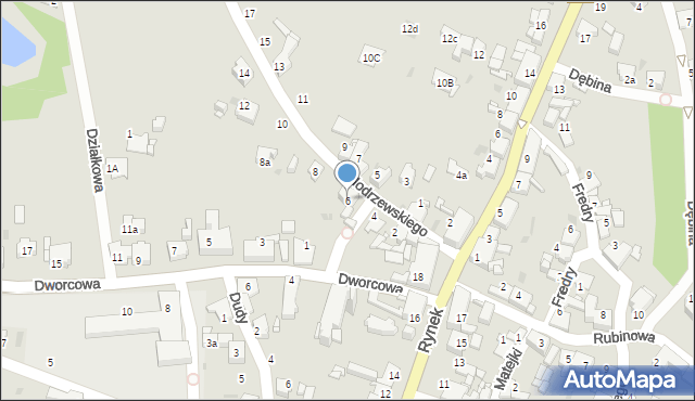 Miasteczko Śląskie, Frycza-Modrzewskiego Andrzeja, 6, mapa Miasteczko Śląskie