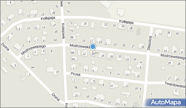 Mońki, Frycza-Modrzewskiego Andrzeja, 14, mapa Mońki