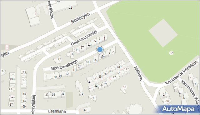 Mysłowice, Frycza-Modrzewskiego Andrzeja, 12, mapa Mysłowice