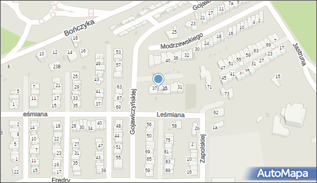 Mysłowice, Frycza-Modrzewskiego Andrzeja, 37, mapa Mysłowice